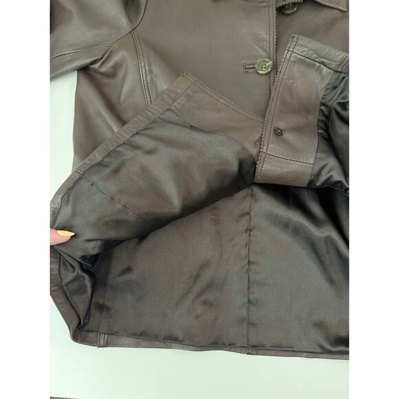 Liz Claiborne brown leather jacket - size XL - Picture 5 of 7